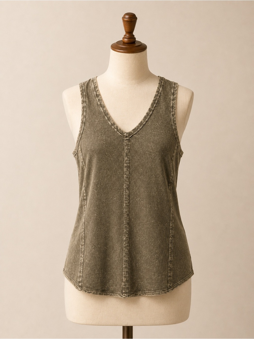 Zenana Mineral Wash Racerback Tank Top Large New Boutique - Picture 8 of 8